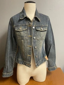 Guess Jacke Damen Small Blau Denim Trucker Authentic Original Jeans Knopfleiste - Bild 1 von 13