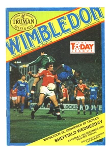 Wimbledon FC v Sheffield Wednesday 1986-1987 Division One 13/12/1986 - Picture 1 of 1