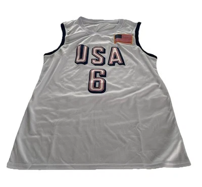 Camisa de baloncesto bordada USA Dream Team LeBron James olímpica talla XL Foto 1 de 4