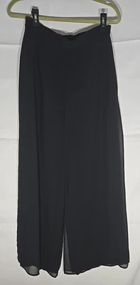 Vintage ELL Jay Women Wide Pants with Chiffon Skirt Overlay Size 12 Zip Back - Image 1 of 4