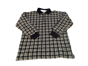 Boys Medium Vintage 90s Boy Meets World Style Quarter Zip Plaid Cotton - Picture 1 of 3