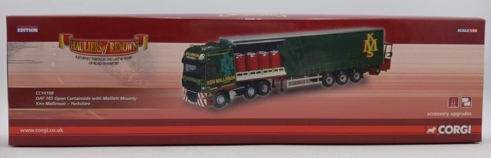 Corgi CC14108 1:50 DAF 105 Open Curtainside w/Moffett Mounty Truck & Trailer - Image 1 of 1