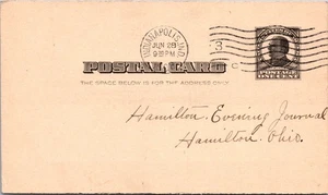 1908 Hamilton Ohio Postal Card with McKinley Stamp Address Change Due to Mailman - Picture 1 of 2