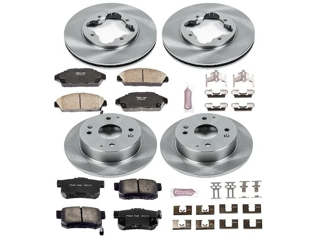 Kit de pastillas de freno y rotor delanteras y traseras 85SNKZ73 para Honda Accord 1991 1992 1993 Foto 1 de 1