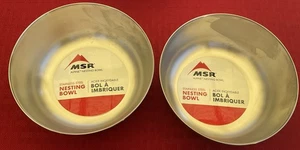 2 MSR Alpine Nesting Bowls, Stainless Steel, Mountain Safety Research, 3 Oz. - Picture 1 of 3