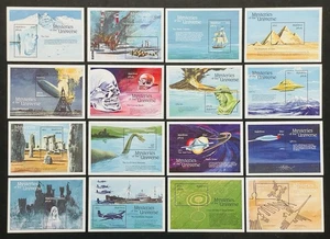 MALDIVES MYSTERIES OF THE UNIVERSE STAMPS SOUVENIR SHEETS 16 MNH 1992 UFO GHOSTS - Picture 1 of 5