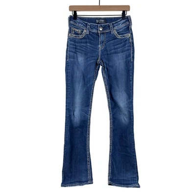 Pantalones de mezclilla Silver Jeans Co Suki 17" Bootcut para mujer W27/L33 azul Foto 1 de 4