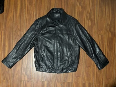 Chaqueta de cuero negra vintage Dockers - XL Foto 1 de 4