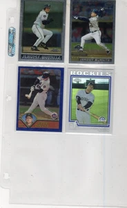 Topps Chrome Jeremy Burnitz 4 Cards Brewers Mets Rockies 1998 2000 2003 2004 - Picture 1 of 2