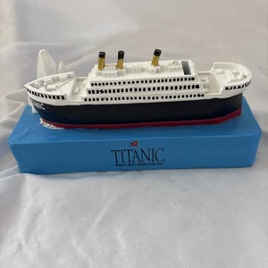 Titanic Ocean Bank Ship On Water Base 8” Money Coin Holder Souvenir - Picture 1 of 6