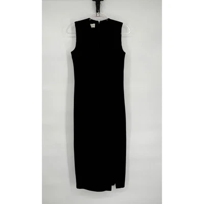 Casual Corner Sz 4 Sleeveless Black Midi Dress Sheath Career Party Vintage - Image 1 of 4
