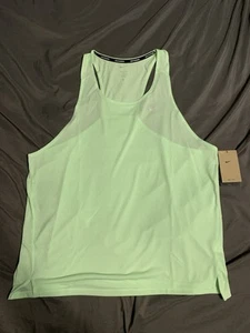 Nike Aeroswift Dri-Fit ADV Running Singlet Top Green FN4229-376 Men's Size M - Picture 1 of 5