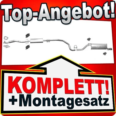 Auspuff für OPEL CORSA D 1.4 16V Auspuffanlage mit Chrome Endrohr! - Bild 1 von 2
