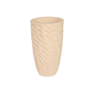 Vaso Home ESPRIT Beige Fibra di Vetro Scandinavo 36,5 x 36,5 x 63 cm - Immagine 1 di 3
