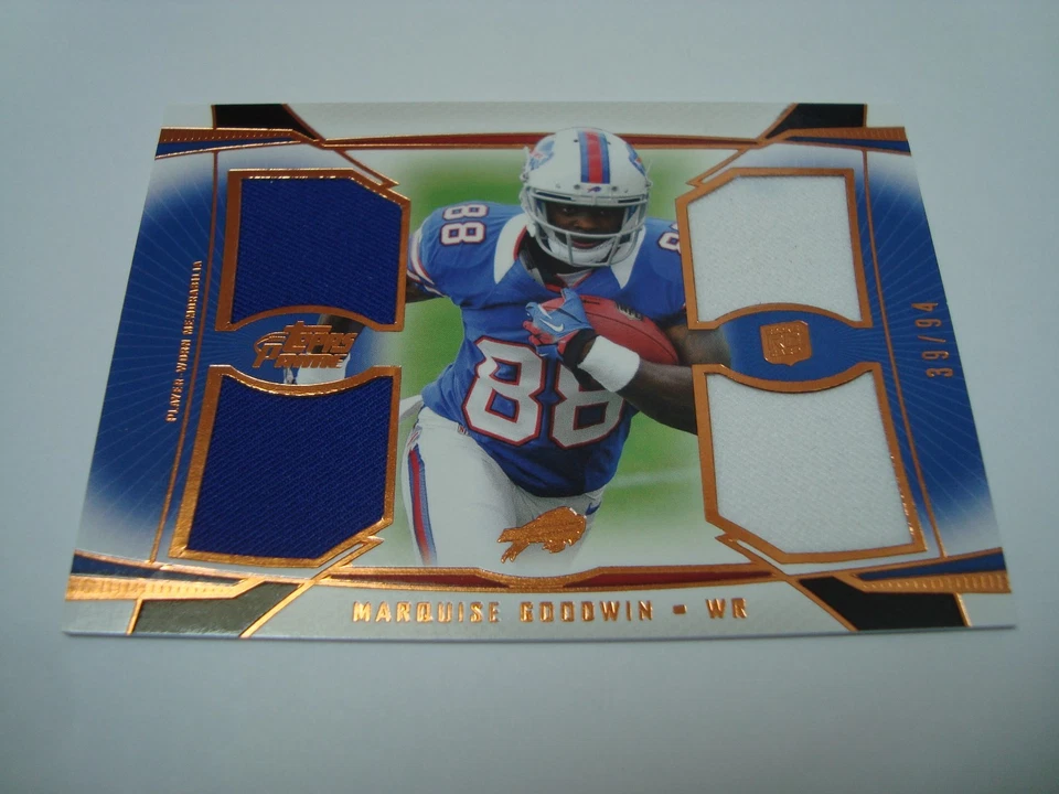 2013 Topps Prime Marquise Goodwin Quad Game Used Jersey #'d 39/94  - Image 1 of 1