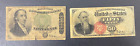 Two Rare Original 50 cent Fractional Currency Notes.