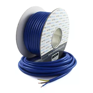 Cavo flessibile blu grado artico 3183 A 1,5 mm2 3 core outdoor 16 AMP mani 240 V filo - Foto 1 di 1