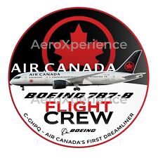 Air Canada Boeing 787-8 Sticker (1st Air Canada Dreamliner - Flight Crew) - 4.5"