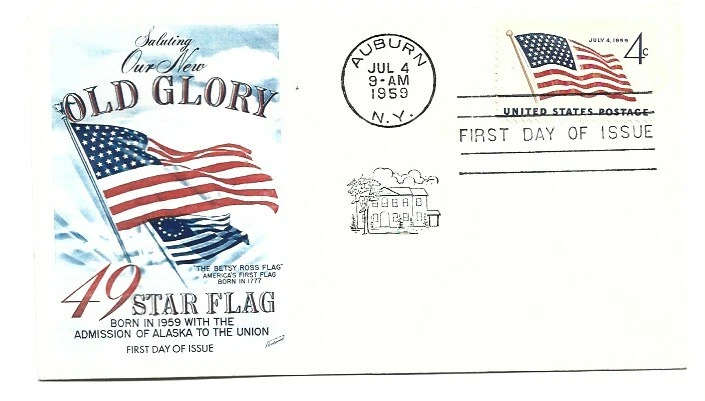 JH 1132 49 Star Flag Fleetwood FDC  - Image 1 of 1
