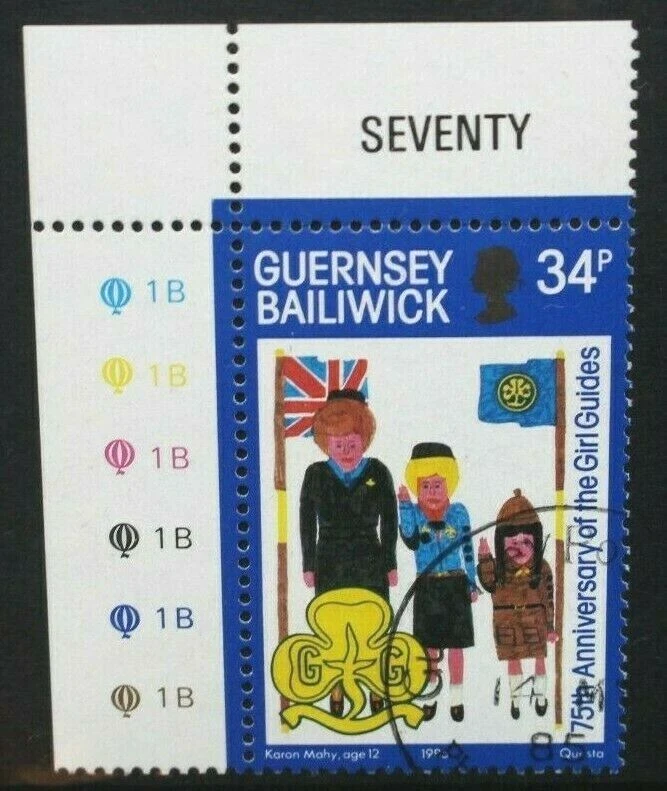 GUERNSEY 1985 75th Anniversary of Girl Guide Movement. Set of 1. USED CTO. SG342 - Image 1 of 1