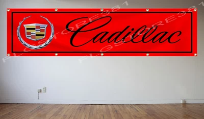 Cadillac Flag Banner 2x8Ft Luxury Car Racing Flag Wall Decor Garage - image 1 of 2
