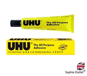 35ml Original UHU Glue All Purpose Super Glue Strong Clear Adhesive Glue Tube UK - Picture 1 of 3