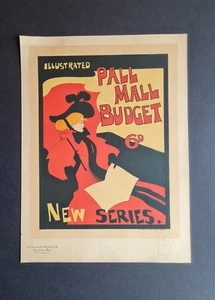 Impresión antigua de 1895 - Les Maitres l'Affiche pl 24 - Pall Mall Budget - Art Nouveau - Imagen 1 de 8