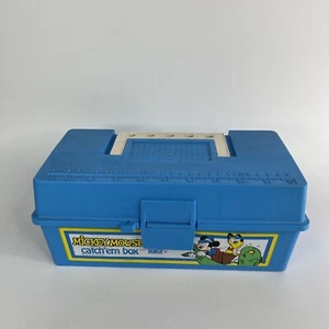 Vintage Disney’s Mickey Mouse Catch ‘Em Fishing Tackle Utility Box By Zebco Kids - Picture 1 of 6