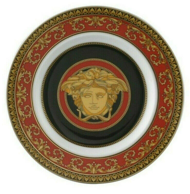 PLATO DE PAN Y MANTEQUILLA ROJO VERSACE BY ROSENTHAL MEDUSA #409605-10218 MARCA NUEVO EN CAJA F/S Foto 1 de 1