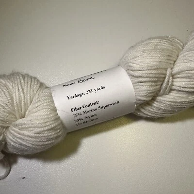 Knits4Comfort CT teñido a mano DK (desnudo) BLANCO brillante Merino/Stellina 231yds Foto 1 de 3