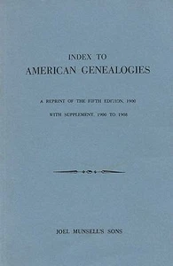 INDEX TO AMERICAN GENEALOGIES reprint 1900-1908 with supplement - Picture 1 of 1
