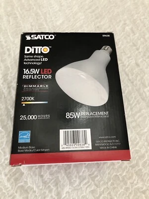 Satco S9638 16.5W BR40 LED 2700K Warm White 120V 85W Replacement  - Image 1 of 4