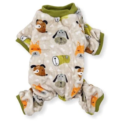 Мягкий теплый собаки пижамы флис комбинезон милый домашних животных одежды маленький средний домашних животных XXS - L - Изображение 1 из 4