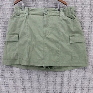 AVA & VIV Skort Womens Size 1X Sage Green Cargo Mini A-Line Pockets NWOT - Picture 1 of 8
