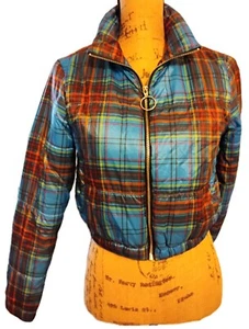 Wild Fable Target blau karierte gefütterte leichte Jacke Gr. XSMALL XS neu ohne Etikett - Bild 1 von 4