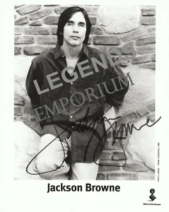 JACKSON BROWNE Autographed 8"x10" B&W Photo Reprint - Picture 1 of 1