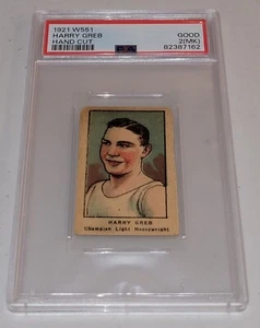 1921 Harry Greb PSA 2 (MK) Rookie Card W551 Hand Cut Only 2 Graded Higher Boxing - Picture 1 of 2
