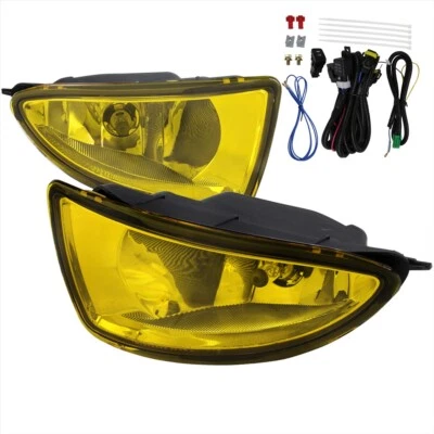 For 04-05 Honda Civic ES 2/4 Door  Yellow Fog Light Kit+ Harness Complete - Image 1 of 4