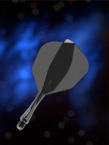 Winmau Fusion NO6 nero freccette corte integrate voli e steli 22mm - Foto 1 di 5