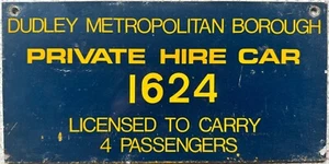 Dudley UK Private Hire Car Taxi License Licence Number Plate 1624 - Picture 1 of 5