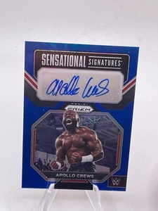 2023 WWE - Prizm - Auto Sensational Signatures - Azul /49 - Apollo Crews - Imagen 1 de 2
