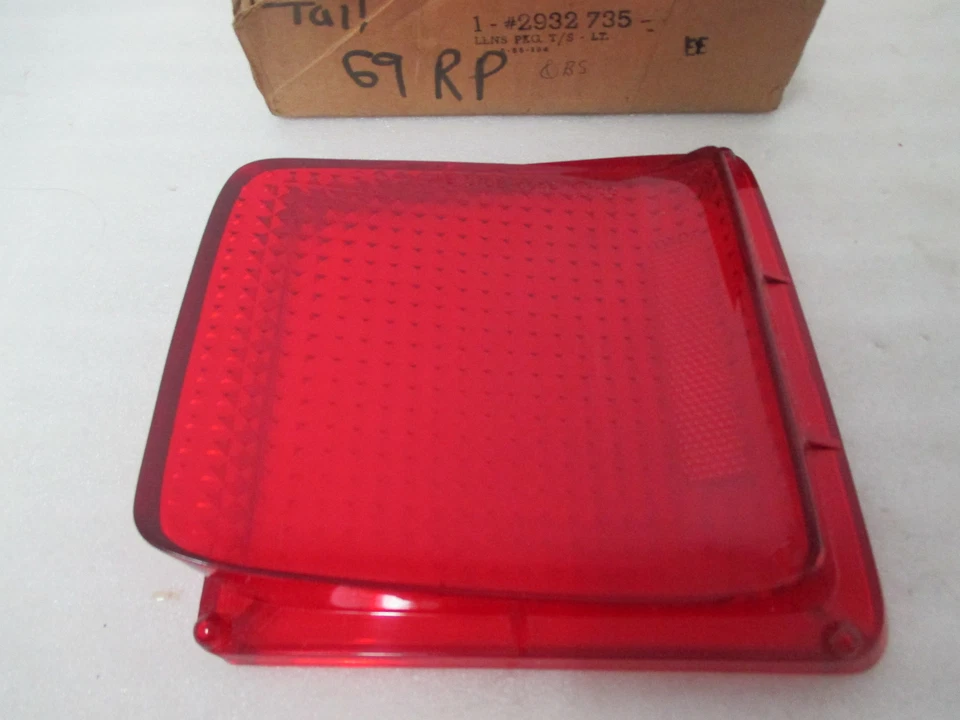 Mopar NOS 1969 Plymouth Sport Satellite, GTX, Left Hand Taillight Lens 2932735 - Image 1 of 1