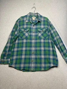 Duluth Trading Button Up Shirt Mens Fleece Plaid   L Outdoor Casual - Picture 1 of 11