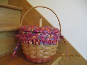 Juego de canasta de calabaza Longaberger y tapa 95 ¡primero! Follaje de otoño *¡envío incluido!* - Imagen 1 de 13