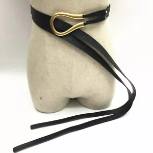 Retro Gürtel Hufeisen Gold Schnalle Mode Damen Western Doppelschnalle U Style - Bild 1 von 7