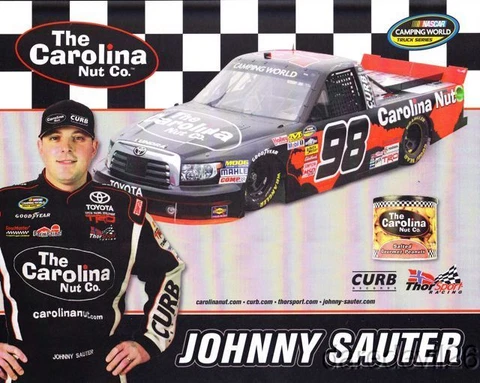2013 Johnny Sauter Carolina Nut Salted Gourmet Toyota Tundra CWTS postcard Cover