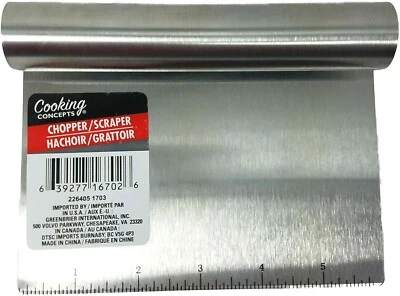 New Cooking Concept Stainless Steel  Chopper/Scraper With Ruler Dishwasher Safe - Image 1 of 4