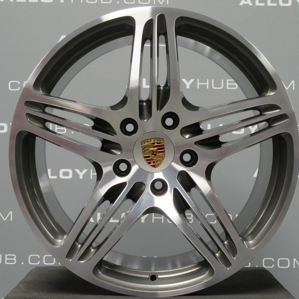 ORIGINAL PORSCHE 911 997 TURBO 2 ALUFELGE 19" ZOLL GRAU/POLIERT VORNE X1 - Bild 1 von 4