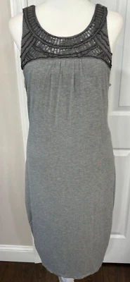 Vestido Mossimo Para Mujer Gris Midi Funda Elastizada Adornado Llavero Forrado XXL NUEVO Foto 1 de 4