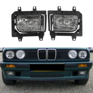 2X Front Bumper Clear Fog Light Lamp For BMW E30 318i 318is 325i 1985-1993 AS - Picture 1 of 7